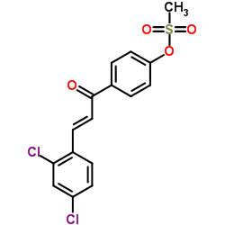 4-[3-(2,4-DICHLOROPHENYL)ACRYLOYL]PHENYL METHANESULFONATE结构式