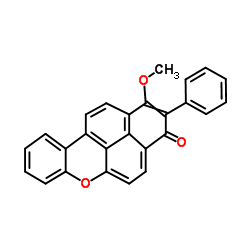1-Methoxy-2-phenyl-3H-naphtho[2,1,8-mna]xanthen-3-one Structure