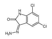 5,7-二氯-3-亚肼基-1,3-二氢吲哚-2-酮结构式