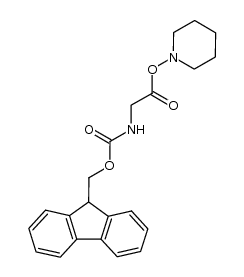 1-(N-fluoren-9-ylmethoxycarbonyl-glycyloxy)-piperidine Structure