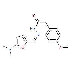 Benzeneacetic acid,4-methoxy-,[[5-(dimethylamino)-2-furanyl]methylene]hydrazide (9CI) structure