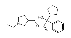 (1-ethylpyrrolidin-3-yl)methyl 2-cyclopentyl-2-hydroxy-2-phenylacetate Structure