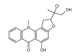 2-(1-Chloro-2-hydroxy-1-methylethyl)-1,11-dihydro-5-hydroxy-11-methylfuro[2,3-c]acridin-6(2H)-one structure