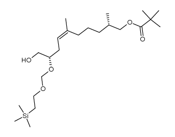 (2S,9S,4Z)-5,9-dimethyl-2-(2-trimethylsilylethoxy)methoxy-10-pivoyloxydec-4-en-1-ol Structure