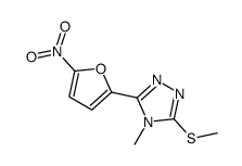 4-methyl-3-methylsulfanyl-5-(5-nitrofuran-2-yl)-1,2,4-triazole结构式