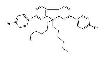 2,7-bis(4-bromophenyl)-9,9-dihexylfluorene结构式