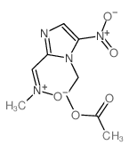 [1-(2-acetyloxyethyl)-5-nitro-imidazol-2-yl]methylidene-methyl-oxido-azanium结构式