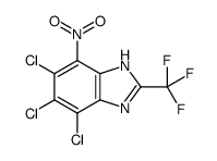 4,5,6-trichloro-7-nitro-2-(trifluoromethyl)-1H-benzimidazole结构式