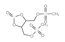(5-(((Methylsulfonyl)oxy)methyl)-2-oxido-1,3,2-dioxathiolan-4-yl)methyl methanesulfonate结构式