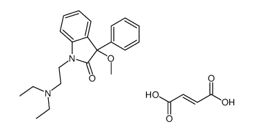 (E)-but-2-enedioic acid,1-[2-(diethylamino)ethyl]-3-methoxy-3-phenylindol-2-one结构式