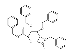 benzyl (2S,3S,4S,5R,6R)-6-methoxy-3,4,5-tris(phenylmethoxy)oxane-2-carboxylate结构式