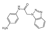 N-(4-aminophenyl)-2-(benzotriazol-1-yl)acetamide structure