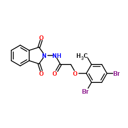 2-(2,4-Dibromo-6-methylphenoxy)-N-(1,3-dioxo-1,3-dihydro-2H-isoindol-2-yl)acetamide结构式