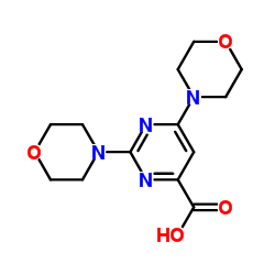2,6-dimorpholinopyrimidine-4-carboxylic acid structure