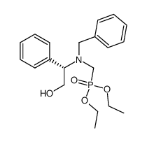 {[benzyl-(2-hydroxy-1S-phenyl-ethyl)-amino]methyl}-phosphonic acid diethyl ester结构式