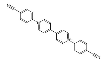 4-[4-[1-(4-cyanophenyl)pyridin-1-ium-4-yl]pyridin-1-ium-1-yl]benzonitrile结构式