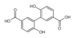 6,6'-dihydroxy-1,1'-biphenyl-3,3'-dicarboxylic acid Structure