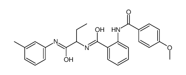 2-[(4-methoxybenzoyl)amino]-N-[1-(3-methylanilino)-1-oxobutan-2-yl]benzamide结构式
