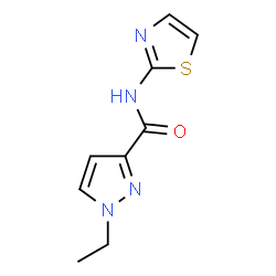 1H-Pyrazole-3-carboxamide,1-ethyl-N-2-thiazolyl-(9CI) structure