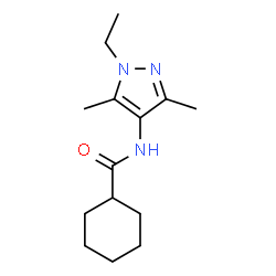 Cyclohexanecarboxamide, N-(1-ethyl-3,5-dimethyl-1H-pyrazol-4-yl)- (9CI) structure