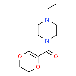 Piperazine, 1-[(5,6-dihydro-1,4-dioxin-2-yl)carbonyl]-4-ethyl- (9CI) Structure