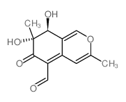 6H-2-Benzopyran-5-carboxaldehyde,7,8-dihydro-7,8-dihydroxy-3,7-dimethyl-6-oxo-, (7R,8S)-结构式