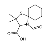 4-formyl-2,2-dimethyl-1-thia-4-azaspiro[4.5]decane-3-carboxylic acid Structure