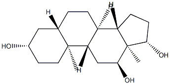 5α-Androstane-3β,12α,17β-triol Structure