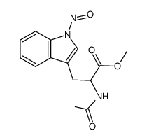 N-acetyl-N'-nitrosotryptophan methyl ester Structure