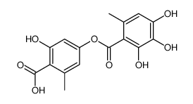 2,3,4-Trihydroxy-6-methylbenzoic acid 4-carboxy-3-hydroxy-5-methylphenyl ester结构式