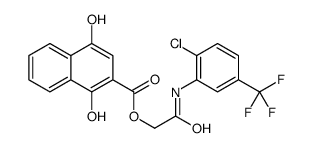 [2-[2-chloro-5-(trifluoromethyl)anilino]-2-oxoethyl] 1,4-dihydroxynaphthalene-2-carboxylate结构式