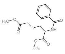 L-Cysteine,N-benzoyl-S-(2-methoxy-2-oxoethyl)-, methyl ester Structure