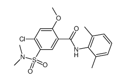 4-Chloro-N-(2,6-dimethyl-phenyl)-5-dimethylsulfamoyl-2-methoxy-benzamide结构式