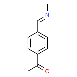 Ethanone, 1-[4-[(E)-(methylimino)methyl]phenyl]- (9CI) Structure