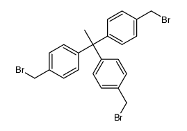 1-[1,1-bis[4-(bromomethyl)phenyl]ethyl]-4-(bromomethyl)benzene Structure