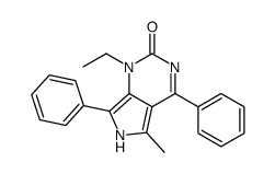 1-ethyl-5-methyl-4,7-diphenyl-6H-pyrrolo[3,4-d]pyrimidin-2-one结构式