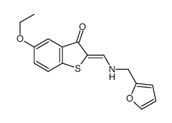 5-ethoxy-2-[(furan-2-ylmethylamino)methylidene]-1-benzothiophen-3-one结构式