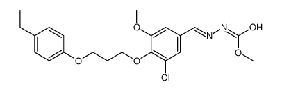 methyl N-[[3-chloro-4-[3-(4-ethylphenoxy)propoxy]-5-methoxyphenyl]methylideneamino]carbamate结构式