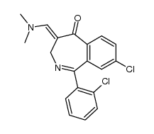8-Chloro-1-(2-chlorophenyl)-3,4-dihydro-4-[(dimethylamino)methylene]-5H-2-benzazepin-5-one结构式