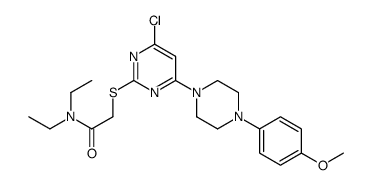 2-[4-chloro-6-[4-(4-methoxyphenyl)piperazin-1-yl]pyrimidin-2-yl]sulfanyl-N,N-diethylacetamide结构式