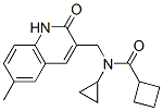 Cyclobutanecarboxamide, N-cyclopropyl-N-[(1,2-dihydro-6-methyl-2-oxo-3-quinolinyl)methyl]- (9CI)结构式