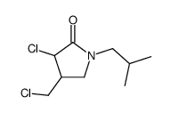 3-chloro-4-(chloromethyl)-1-(2-methylpropyl)pyrrolidin-2-one Structure
