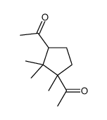 1-(3-acetyl-2,2,3-trimethylcyclopentyl)ethanone结构式