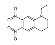 1-ethyl-6,7-dinitro-3,4-dihydro-2H-quinoline结构式