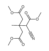 dimethyl 2-cyano-3-(2-methoxy-2-oxoethyl)-3-methylpentanedioate Structure