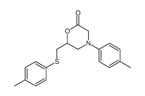 4-(4-methylphenyl)-6-[(4-methylphenyl)sulfanylmethyl]morpholin-2-one结构式