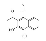 2-acetyl-3,4-dihydroxynaphthalene-1-carbonitrile结构式