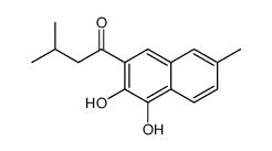 1-(3,4-dihydroxy-7-methylnaphthalen-2-yl)-3-methylbutan-1-one结构式