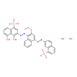 4,5-Dihydroxy-3-[[2-ethoxy-4-[(8-sodiosulfo-2-naphthalenyl)azo]-1-naphthalenyl]azo]naphthalene-1-sulfonic acid sodium salt Structure