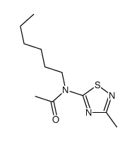 N-hexyl-N-(3-methyl-1,2,4-thiadiazol-5-yl)acetamide结构式